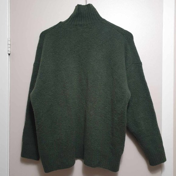 ZARA Wool Blend Turtleneck Sweater - S - Khaki Green - Picture 3 of 4